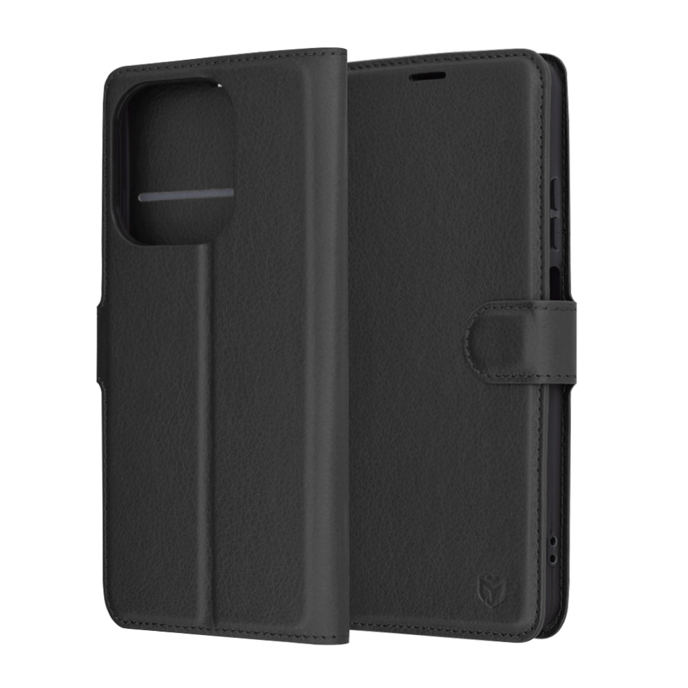 Case for Oppo A3 4G / A3, Techsuit, Leather Folio, Black