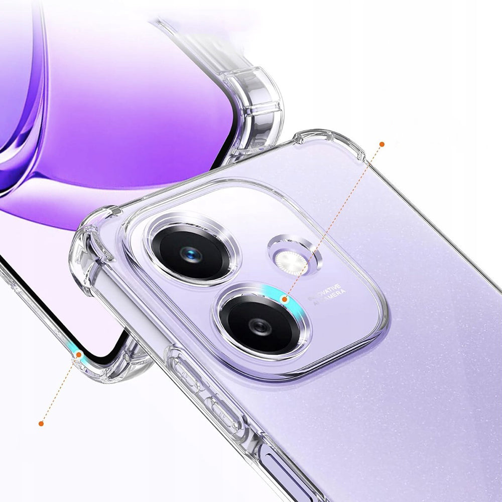 Case for Oppo A3 4G, Techsuit, Shockproof Clear, Transparent
