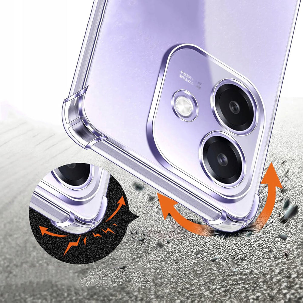 Case for Oppo A3 4G, Techsuit, Shockproof Clear, Transparent
