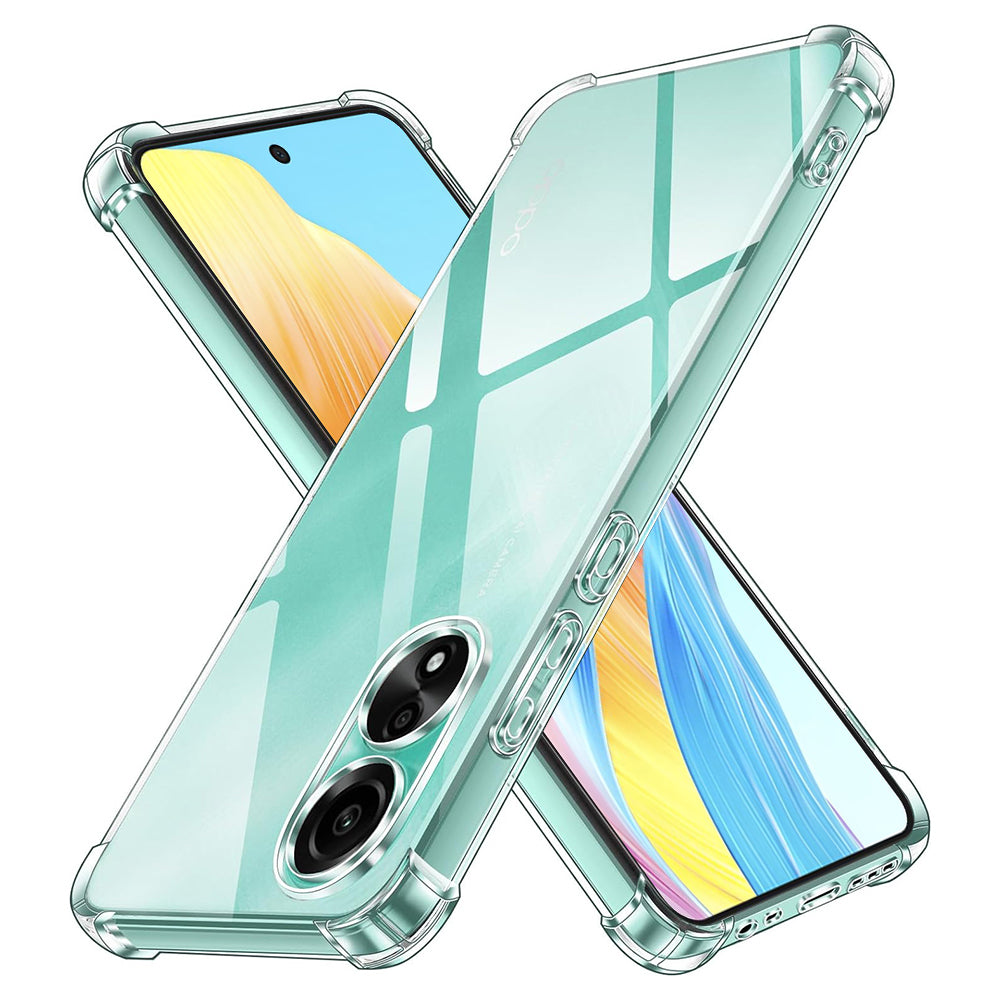 Case for Oppo A58 4G, Techsuit, Shockproof Clear, Transparent