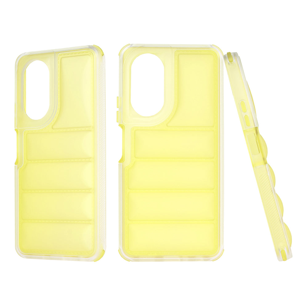 Case for Oppo A58 4G, Techsuit, Wave Shield, Yellow