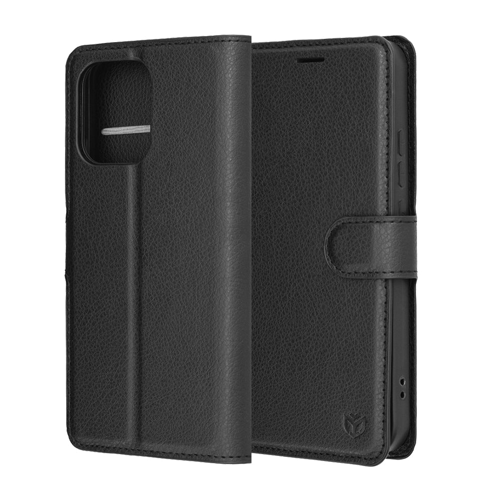 Case for Oppo A6 Pro 5G / A6 Pro 4G, Techsuit, Leather Folio, Black