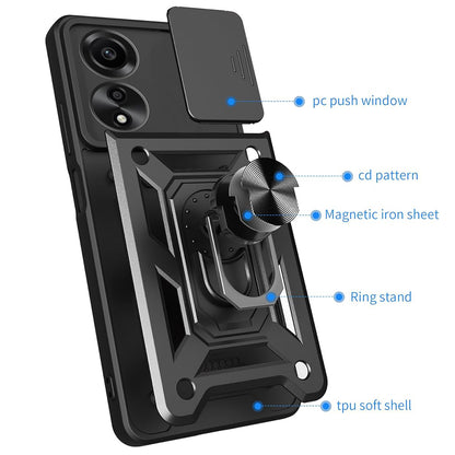 Case for Oppo A60, Techsuit, CamShield, Black