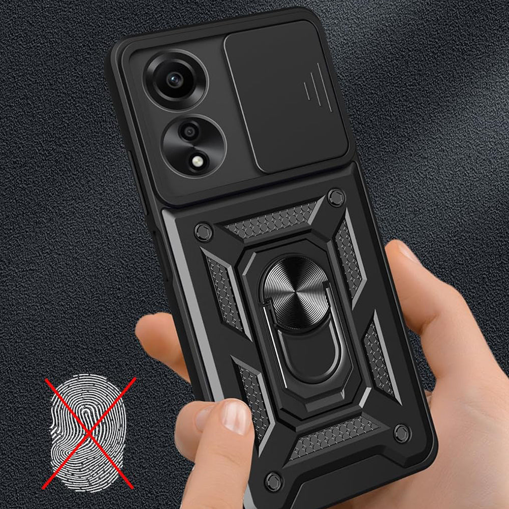 Case for Oppo A60, Techsuit, CamShield, Black