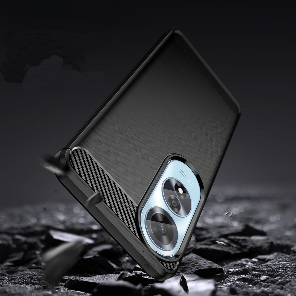 Case for Oppo A60, Techsuit, Carbon, Black