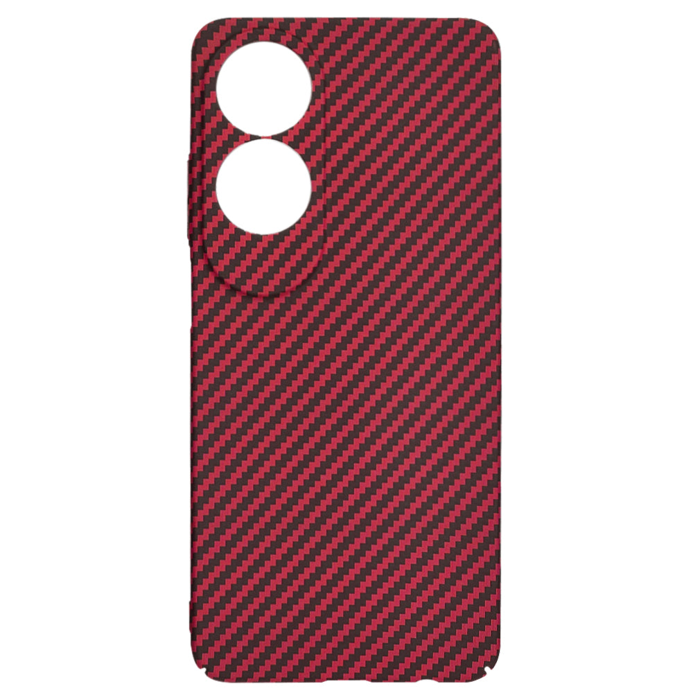 Case for Oppo A60, Techsuit, Carbonite FiberShell, Red