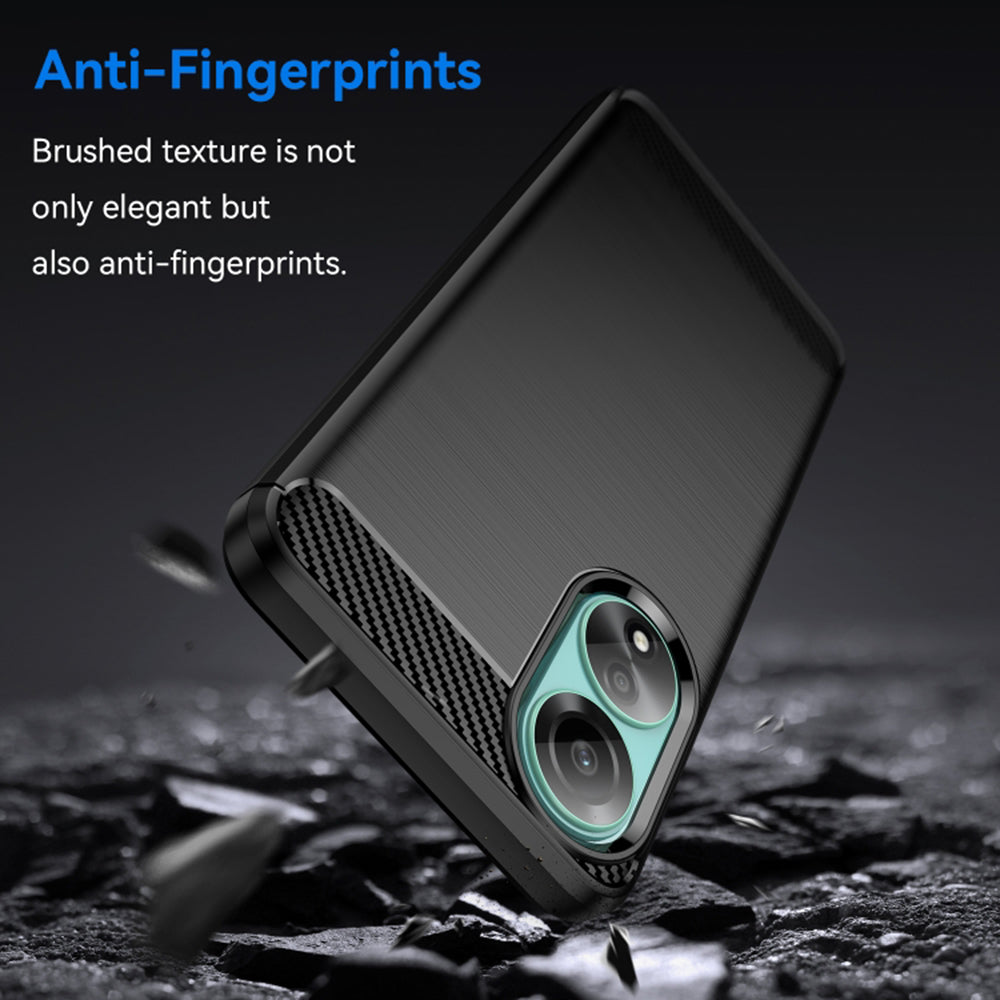 Case for Oppo A78 4G, Techsuit, Carbon, Black