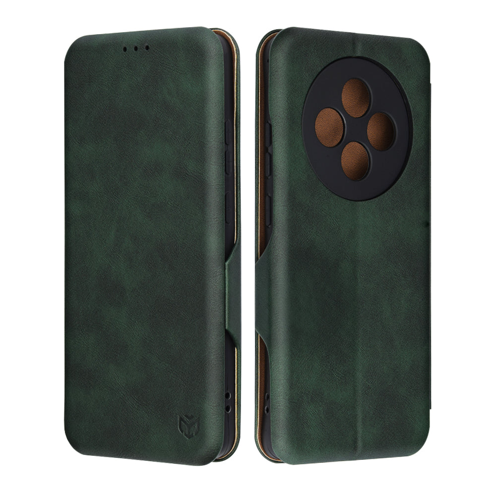 Case for Oppo Reno12 FS 5G / Reno12 FS 4G / Reno12 F 4G / Reno12 F, Techsuit, Safe Wallet Plus, Green