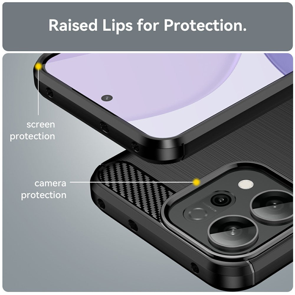 Case for Oppo Reno14 F, Techsuit, Carbon, Black