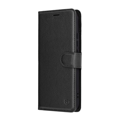 Case for Oppo Reno14, Techsuit, Leather Folio, Black