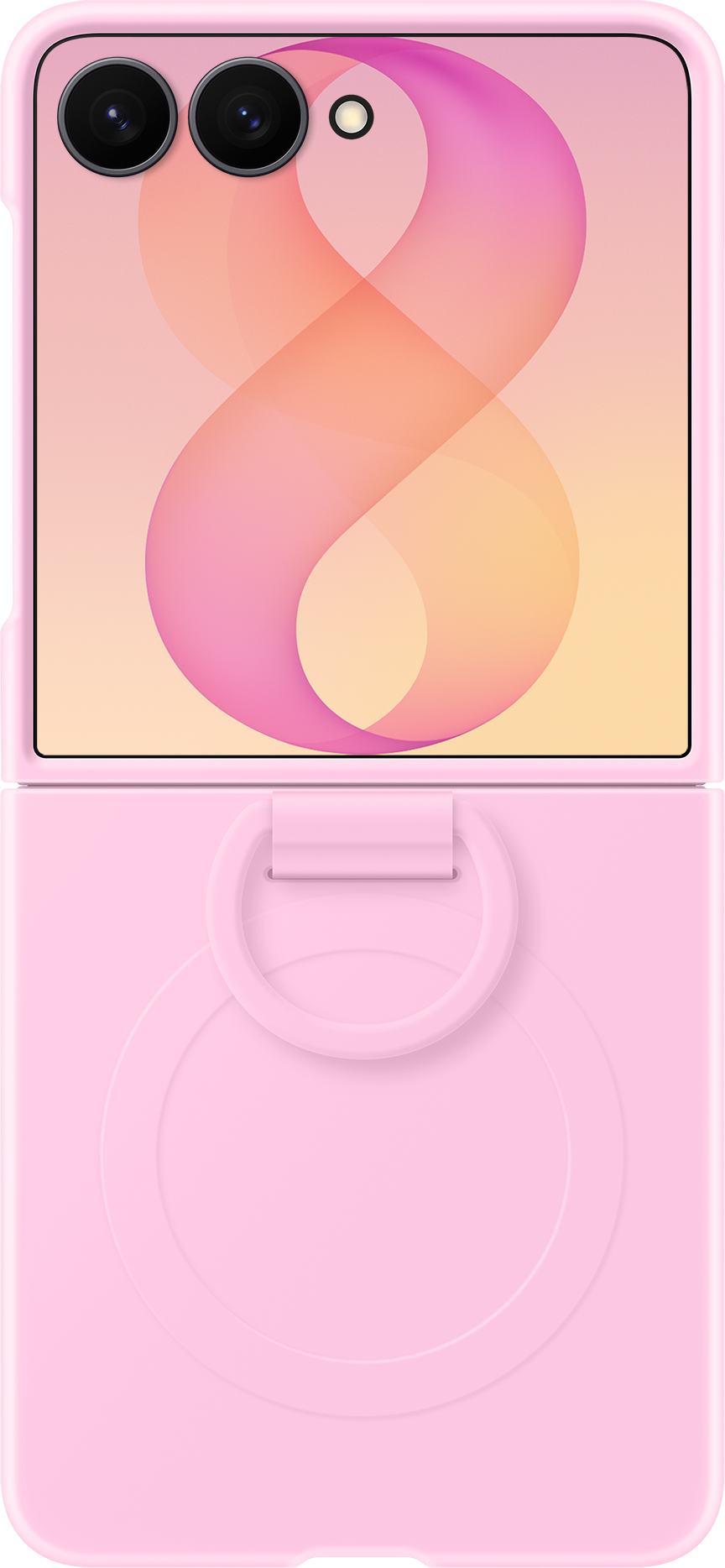 Case for Samsung Galaxy Z Flip8 F776, Silicone Ring Magnet, Pink EF-EF776CVEGWW