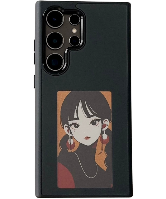 Case for Samsung Galaxy S23 Ultra S918, OEM, Customized E-Ink Display, Black