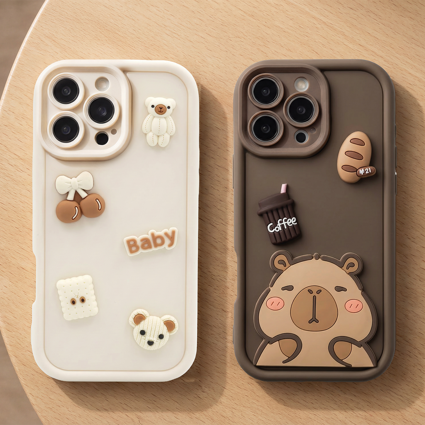 Case for Samsung Galaxy A37 5G, OEM, Ultra Trendy 3D Bear, Beige