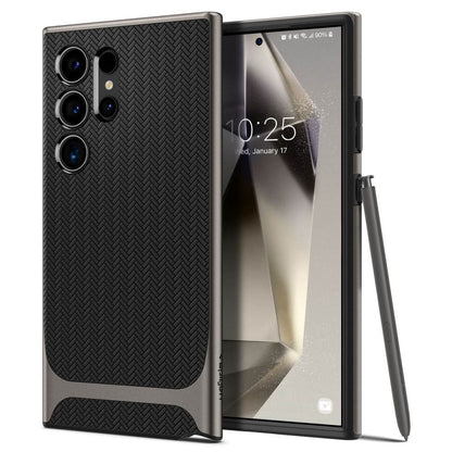 Case for Samsung Galaxy S24 Ultra S928, Spigen, Neo Hybrid, Gray ACS07305