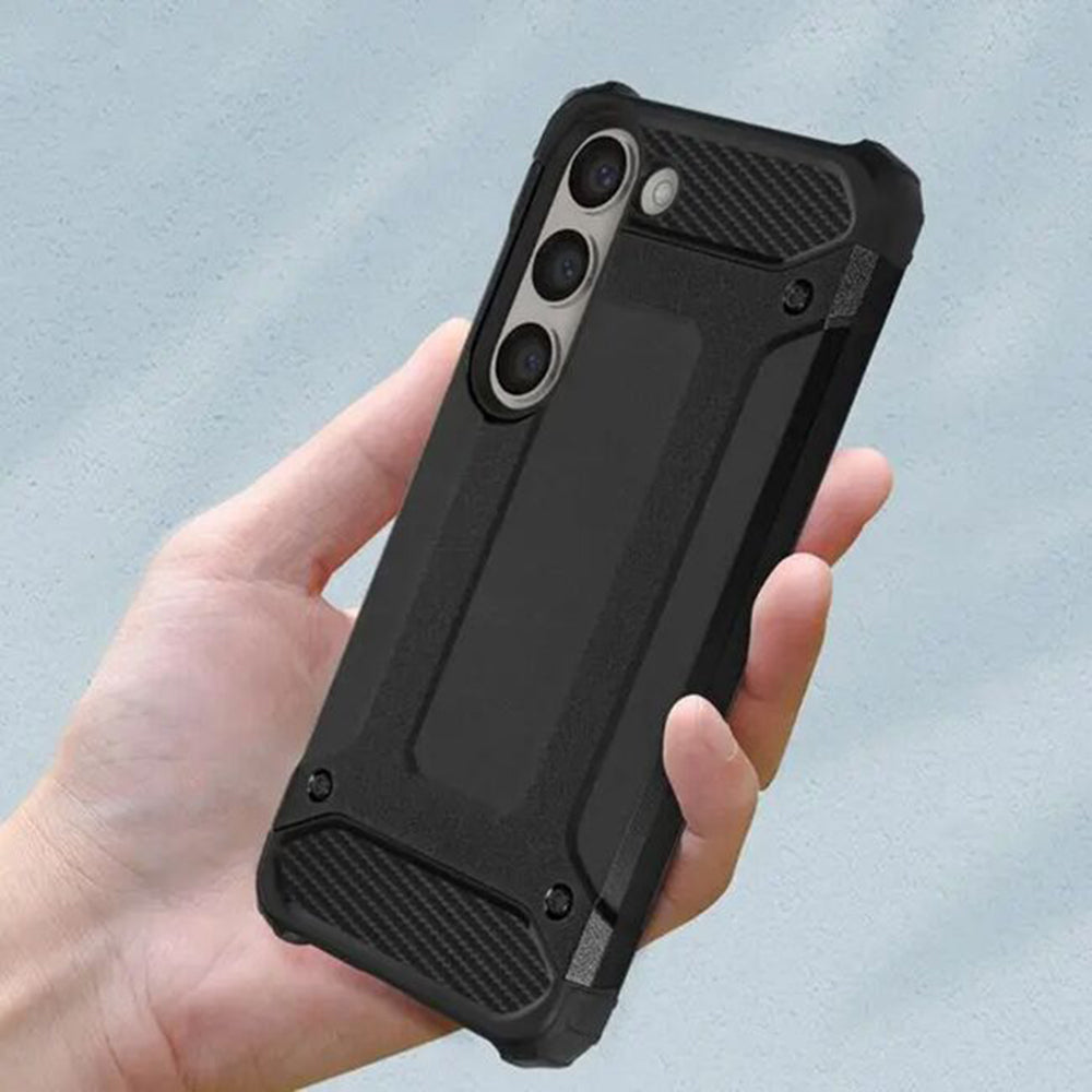 Case for Samsung Galaxy A06 A065, Techsuit, Hybrid Armor, Black