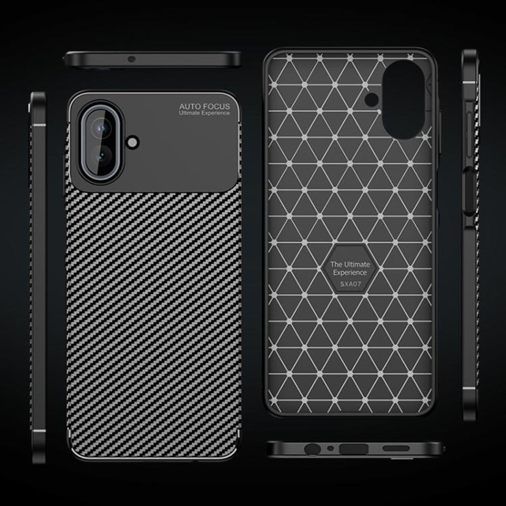 Case for Samsung Galaxy A07 4G A075, Techsuit, CarbonFiber, Black