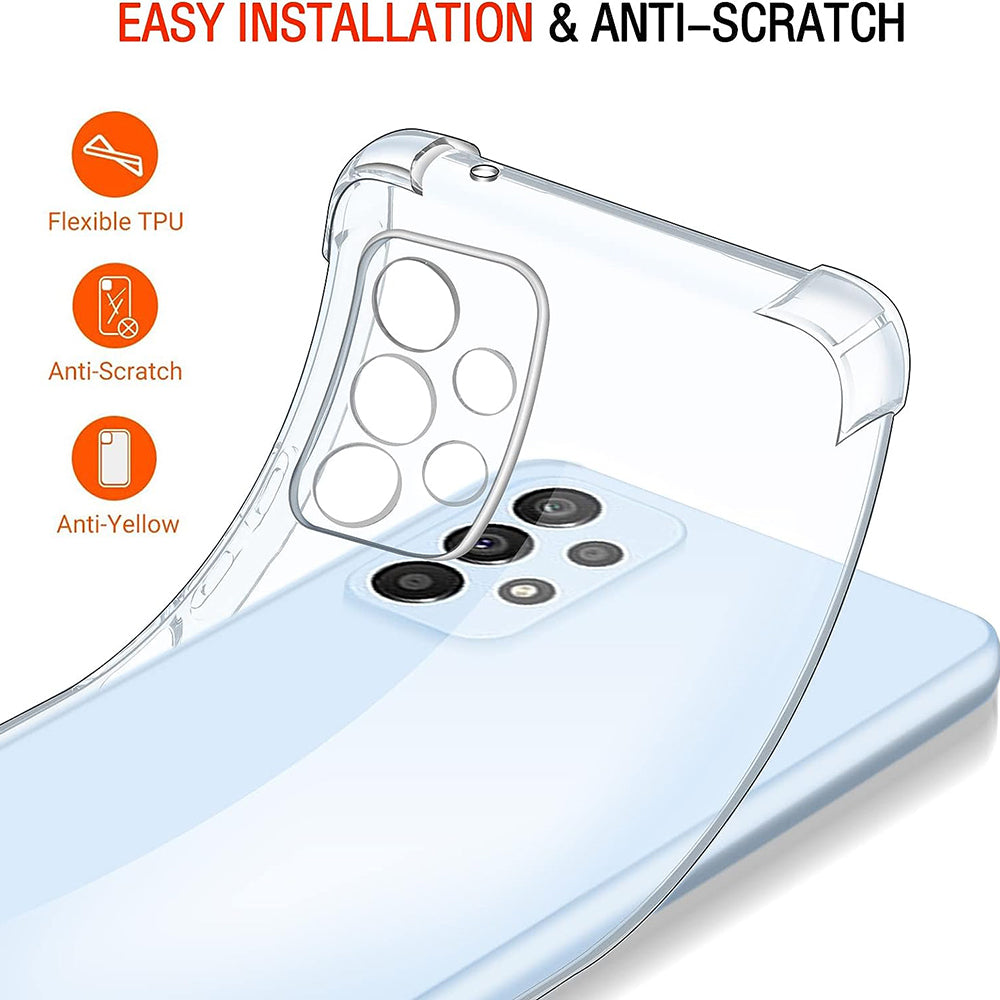 Case for Samsung Galaxy A53 5G A536, Techsuit, Shockproof Clear, Transparent