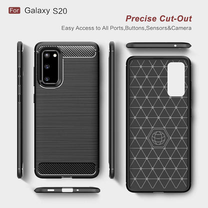 Case for Samsung Galaxy S20 5G G981 / S20 G980, Techsuit, Carbon, Black