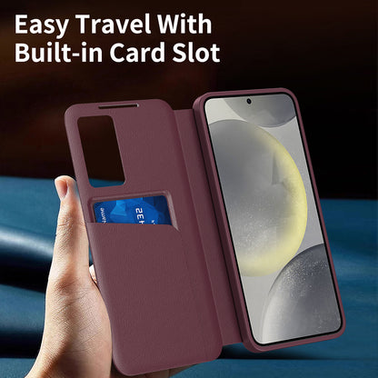 Case for Samsung Galaxy S22 5G S901, Techsuit, SmartView, Burgundy