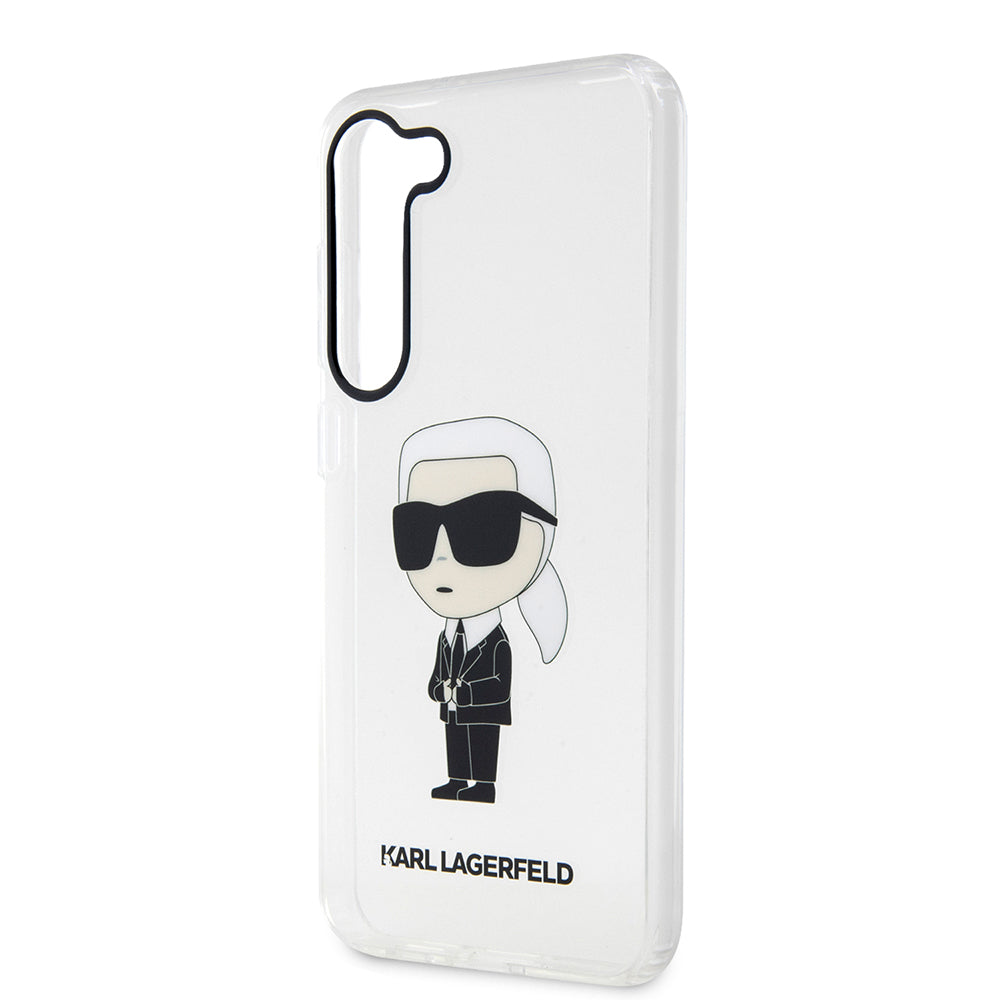 Case for Samsung Galaxy S23 S911, Karl Lagerfeld, Ikonik Karl, Transparent
