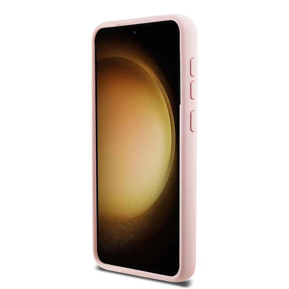 Case for Samsung Galaxy S23 S911, Karl Lagerfeld, Silicone Choupette Metal, Pink