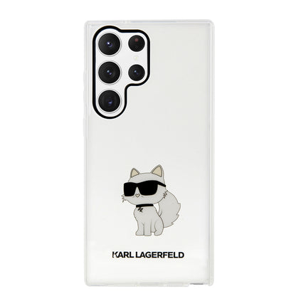 Case for Samsung Galaxy S23 Ultra S918, Karl Lagerfeld, Ikonik Choupette, Transparent