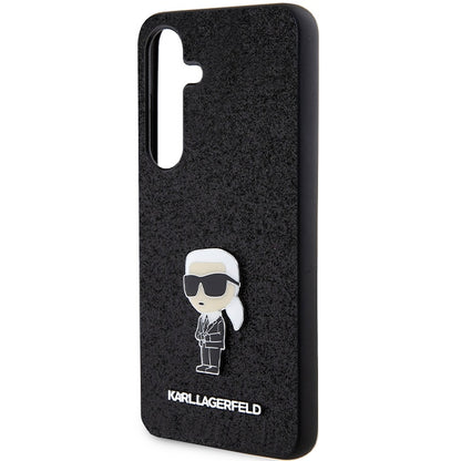 Case for Samsung Galaxy S24+ S926, Karl Lagerfeld, Glitter Ikonik Karl Logo, Black