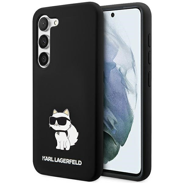Case for Samsung Galaxy S24+ S926, Karl Lagerfeld, Silicone Choupette, Black