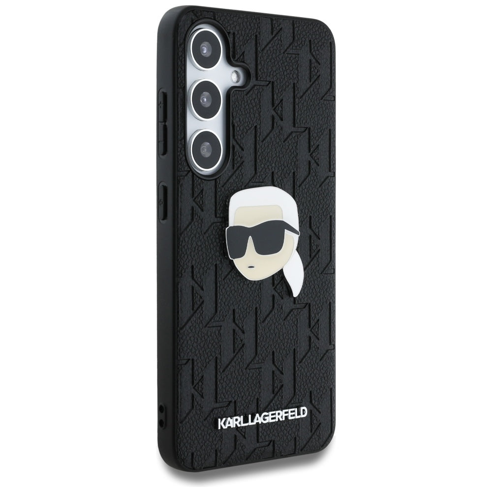 Case for Samsung Galaxy S25+ S936, Karl Lagerfeld, Monogram Karl's Head, Black