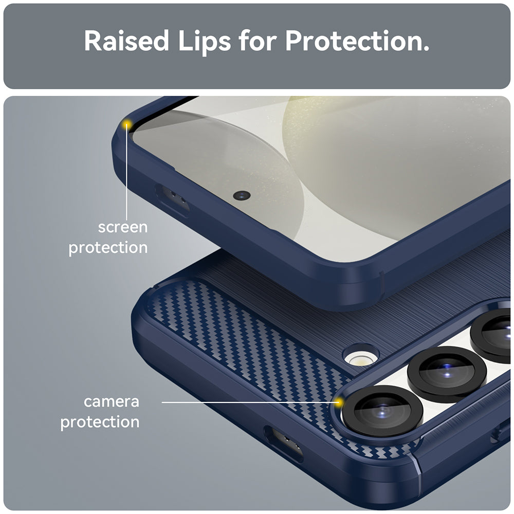 Case for Samsung Galaxy S25+ S936, Techsuit, Carbon, Blue
