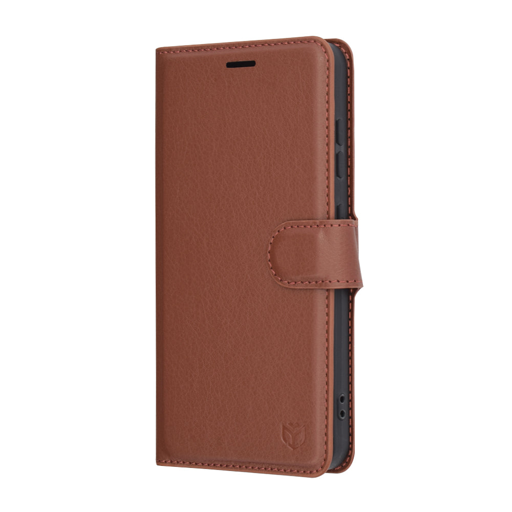 Case for Samsung Galaxy S25 S931, Techsuit, Leather Folio, Brown