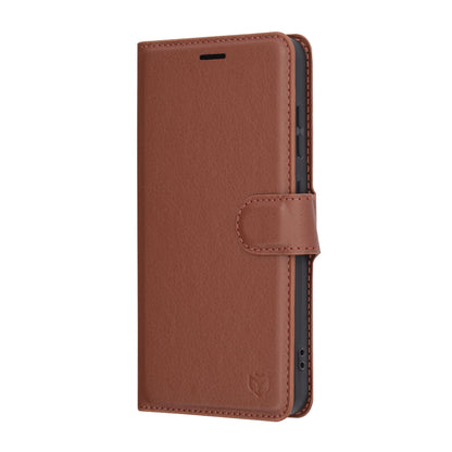 Case for Samsung Galaxy S25 S931, Techsuit, Leather Folio, Brown
