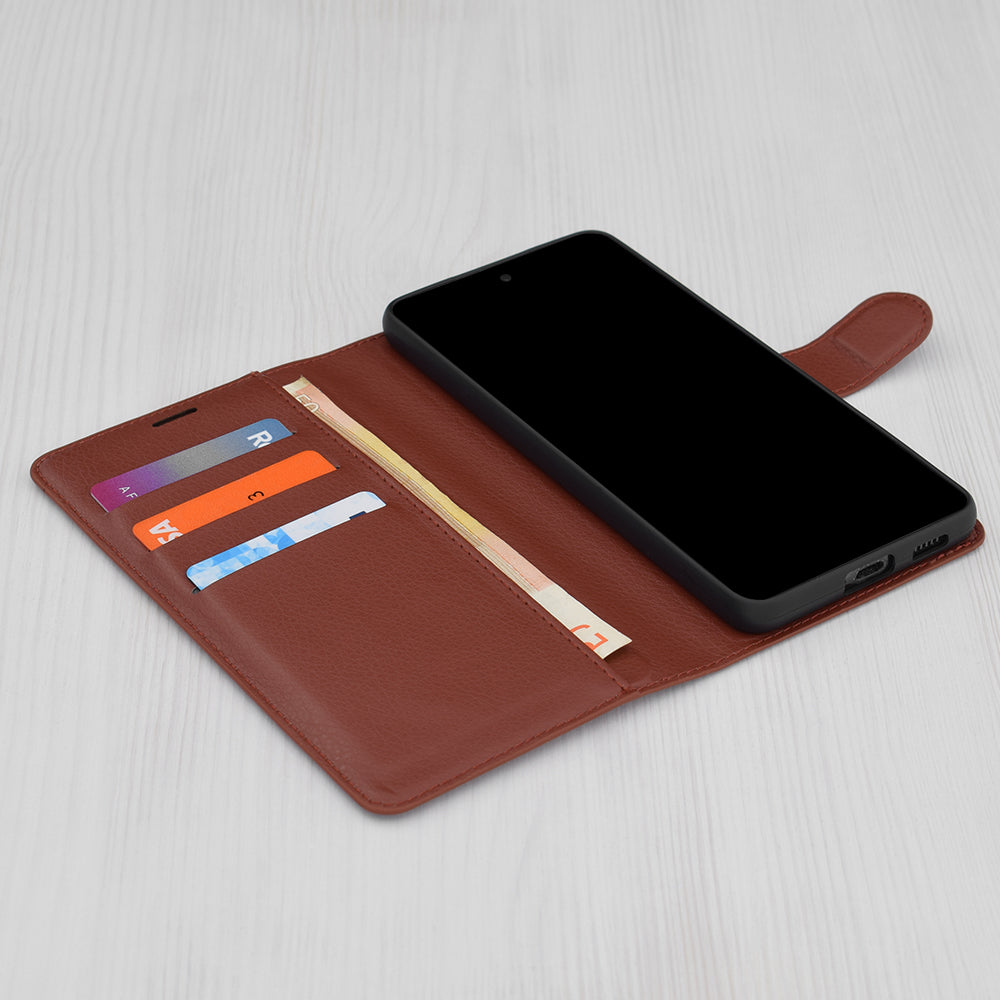 Case for Samsung Galaxy S25 S931, Techsuit, Leather Folio, Brown