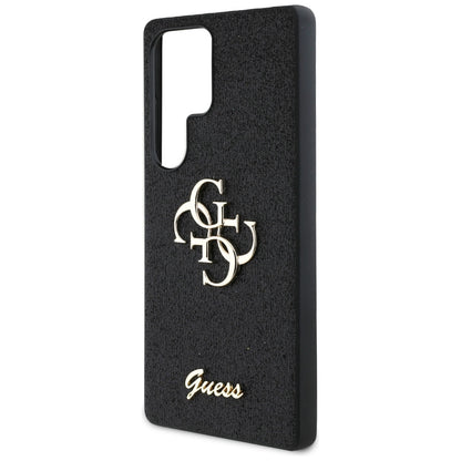 Case for Samsung Galaxy S25 Ultra S938, Guess, Glitter Big 4G Script, Black