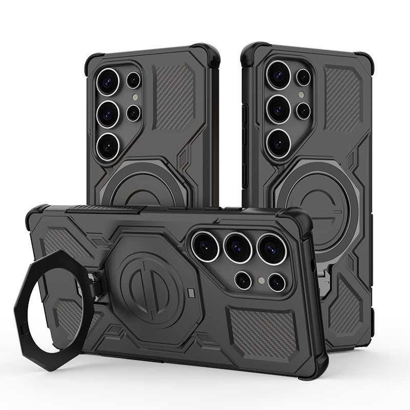 Case for Samsung Galaxy S25 Ultra S938, Techsuit, Carbon Shield Pro, Black
