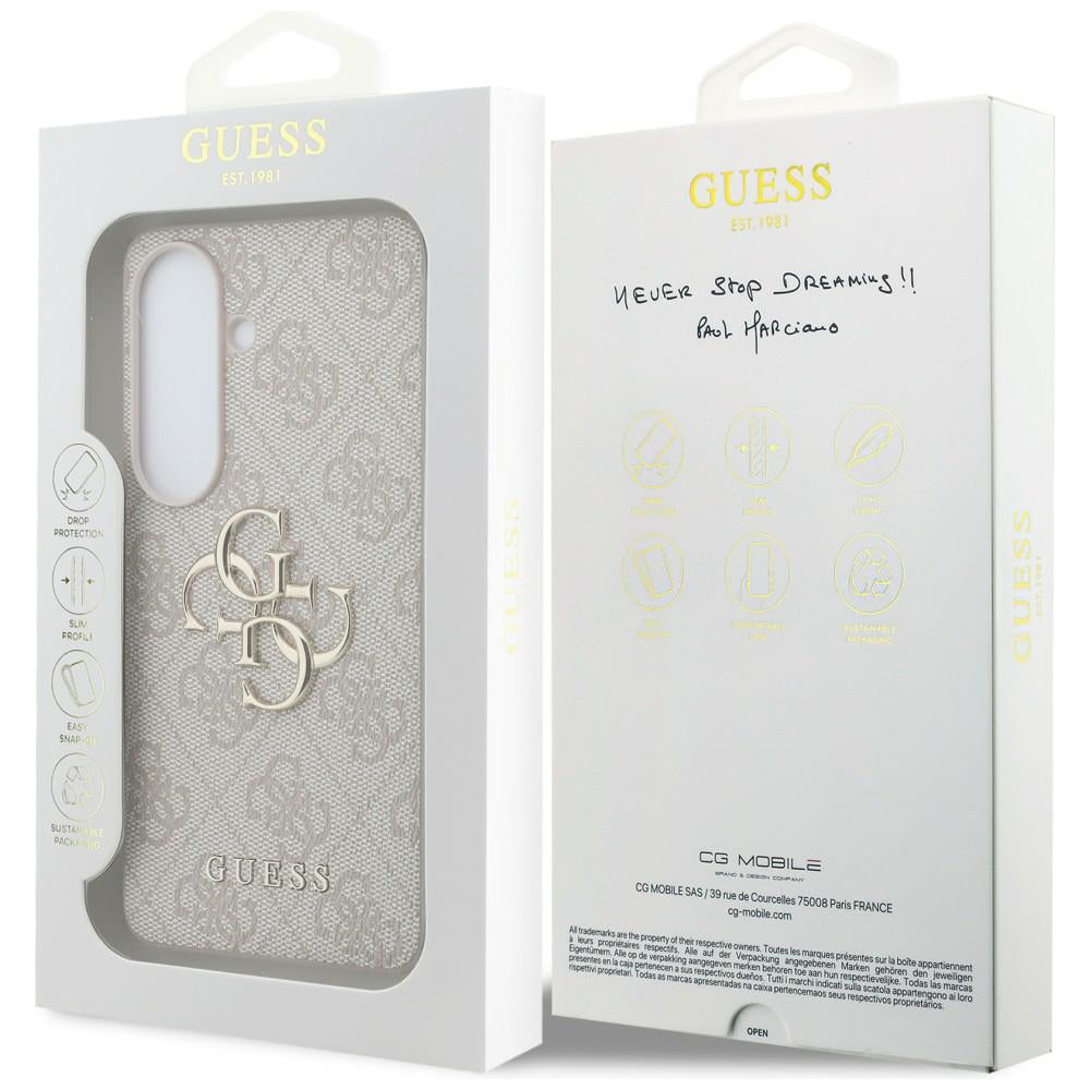 Case for Samsung Galaxy S26 Plus S947, Guess, 4G Big Logo, Pink