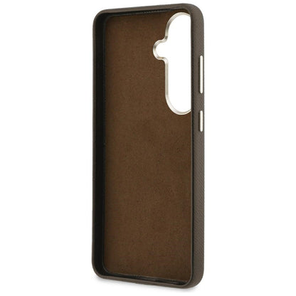 Case for Samsung Galaxy S26 S942, Guess, 4G Grained Big and Classic Logo, Brown