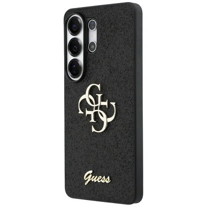 Case for Samsung Galaxy S26 Ultra S948, Guess, Fixed Glitter Big 4G Metal Frame, Black