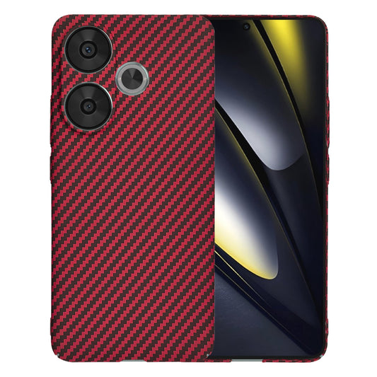 Case for Xiaomi Poco F6, Techsuit, Carbonite FiberShell, Red