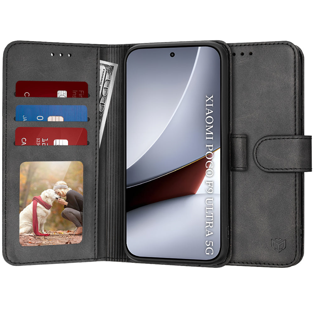 Case for Xiaomi Poco F9 Ultra, Techsuit, Diary Book, Black