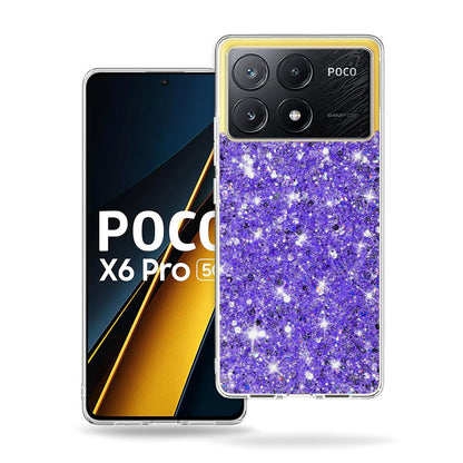 Case for Xiaomi Poco X6 Pro, Techsuit, Sparkly Glitter, Purple