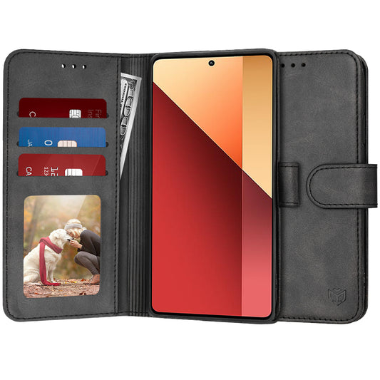 Case for Xiaomi Redmi Note 13 Pro 4G / Poco M6 Pro 4G, Techsuit, Diary Book, Black