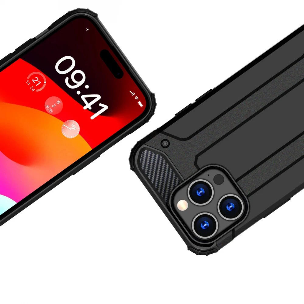 Case for Xiaomi Redmi Note 14 Pro+ 5G, Techsuit, Hybrid Armor, Black