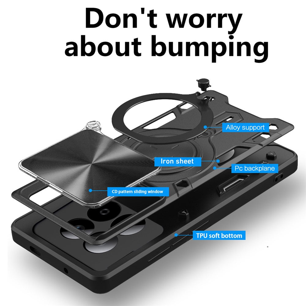 Case for Xiaomi Redmi Note 15 Pro 5G, Techsuit, CamGuard Pro, Purple