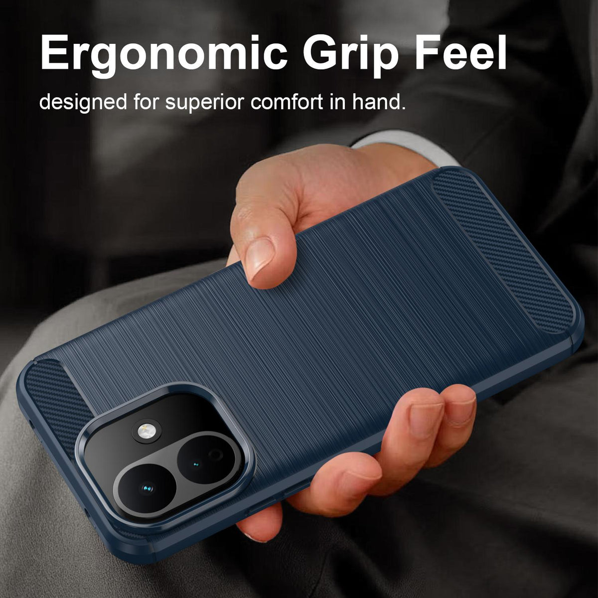 Case for Xiaomi Redmi Note 17 Pro, Techsuit, Carbon, Blue