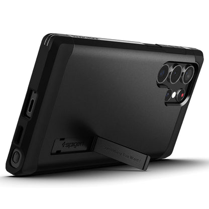 Case for Samsung Galaxy S22 Ultra 5G S908, Spigen, Tough Armor, Black ACS03923
