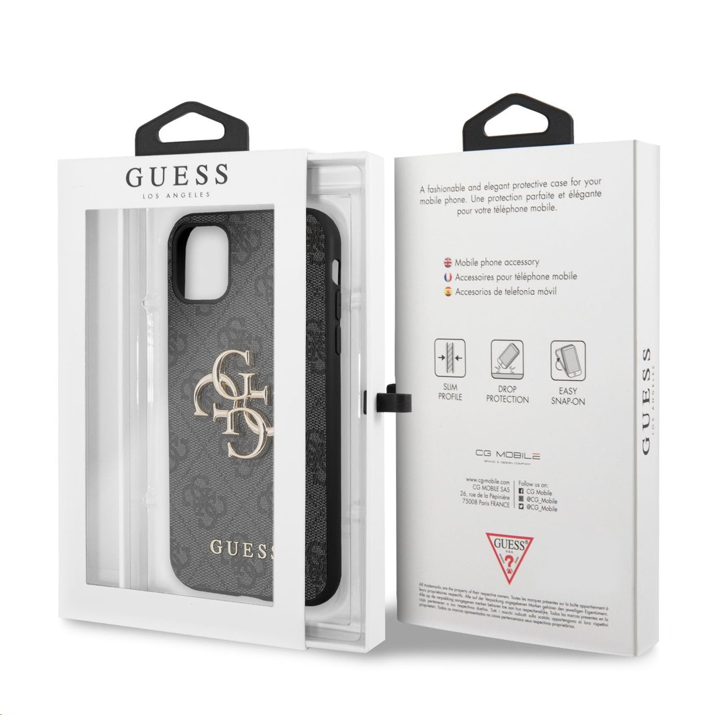 Case for Apple iPhone 11, Guess, 4G Metal Logo, Grey