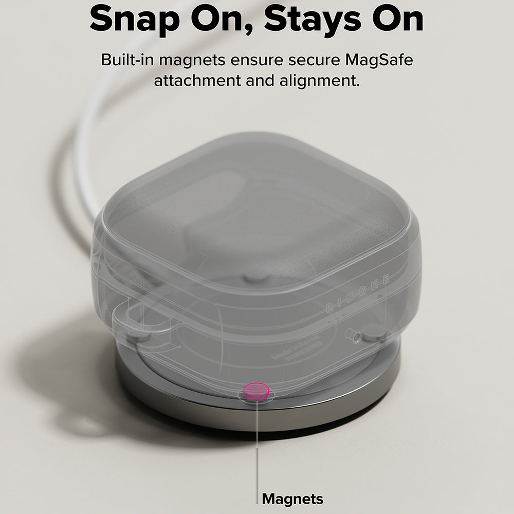 Ringke Onyx Magnetic Case for Samsung Galaxy Buds4 / Buds4 Pro, Gray