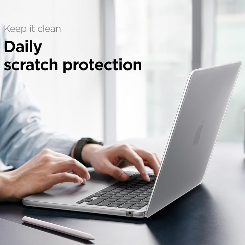 Spigen Airskin Case for Apple MacBook Air 13inch (2026) / (2025) / (2024) / (2022), Satin Transparent ACS11530