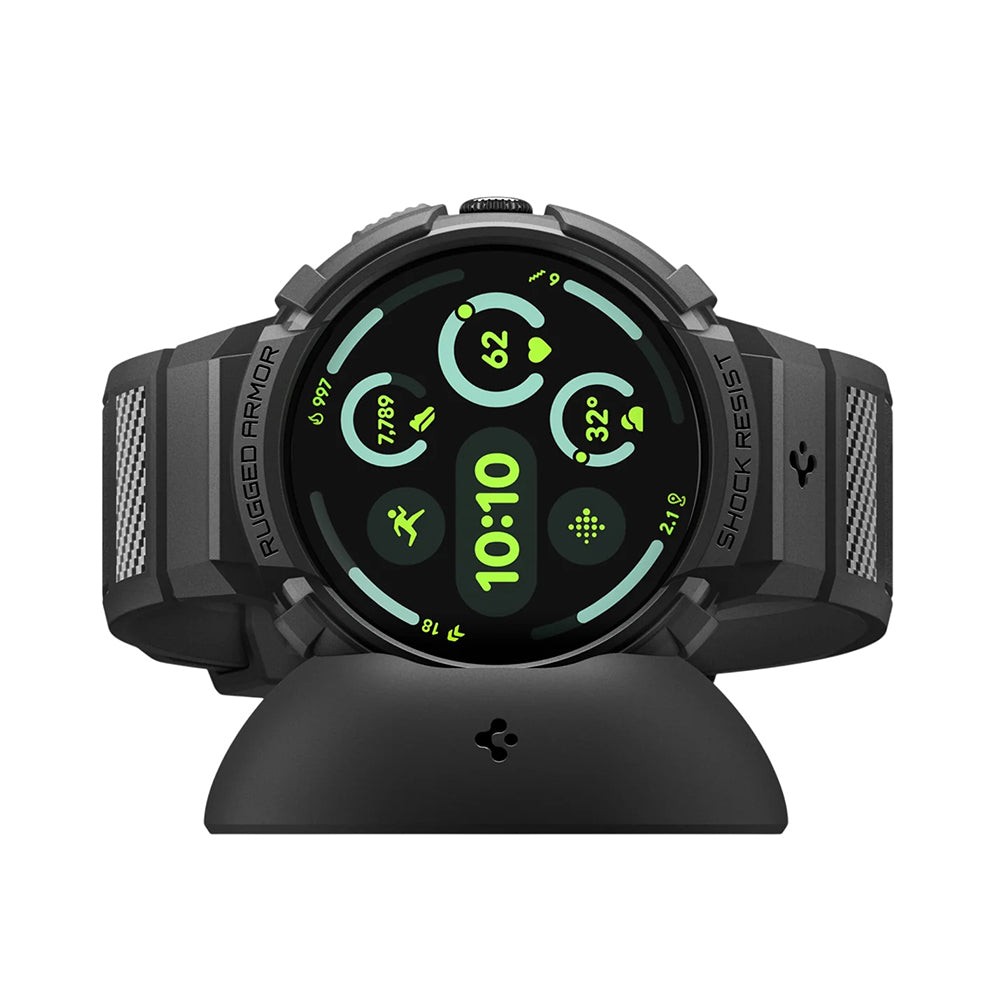 Spigen Rugged Armor Pro Case for Google Pixel Watch 41mm Series, Black ACS09484